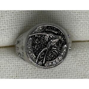 Men’s Biker Swallow Ring – Size 9 Vintage-Inspired Freedom Symbol